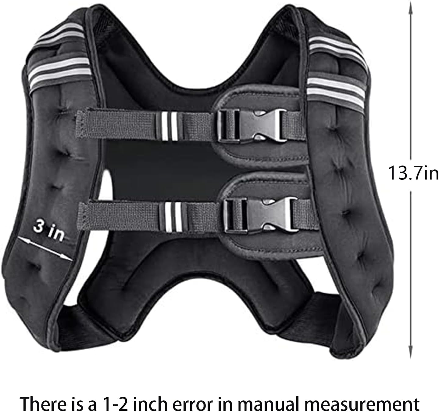 Weighted Vest for Women and Men 8 12 16 20 25 30 Lbs with Reflective Stripe and Double Adjustable Buckle Straps Weight Vests for Strength Training, Jogging, Cardio, Weight Loss