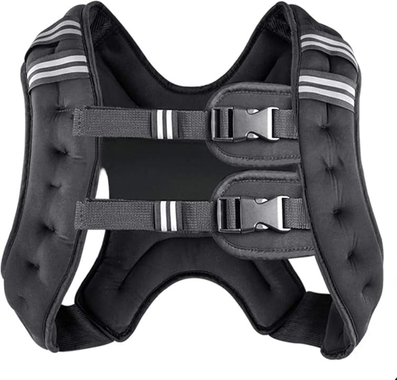 Weighted Vest for Women and Men 8 12 16 20 25 30 Lbs with Reflective Stripe and Double Adjustable Buckle Straps Weight Vests for Strength Training, Jogging, Cardio, Weight Loss